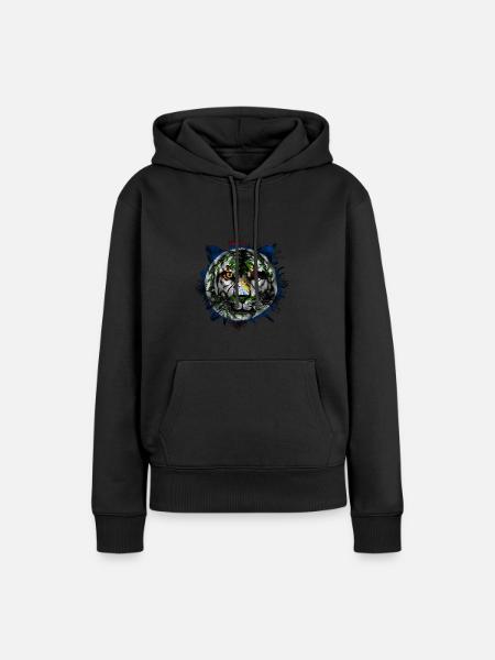Belize - Frauen Premium Bio Hoodie - Schwarz