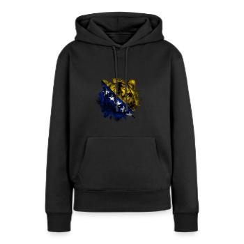 Bosnien und Herzegowina - Frauen Premium Bio Hoodie - Schwarz - Vorne - Julia (174cm)