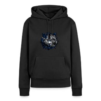 Antarctique - Sweat à capuche Premium bio Femme - noir - Devant - Julia (174cm)