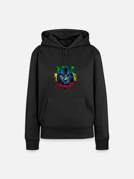 Äthiopien - Frauen Premium Bio Hoodie - Schwarz