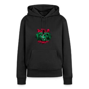 Maldives - Sweat à capuche Premium bio Femme - noir - Devant - Julia (174cm)