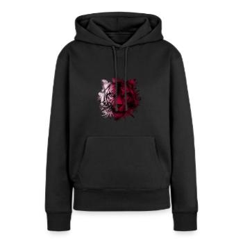 Qatar - Sweat à capuche Premium bio Femme - noir - Devant - Julia (174cm)