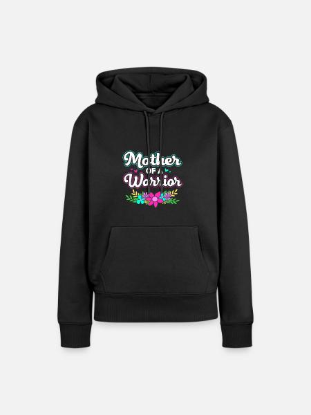 Schilddrüsenkrebs - Frauen Premium Bio Hoodie - Schwarz