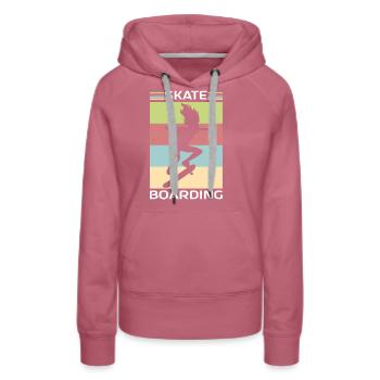Skater Skateboardfahrer Skateboard fahren - Frauen Premium Bio Hoodie - Malve - Vorne - Isabella (175cm)