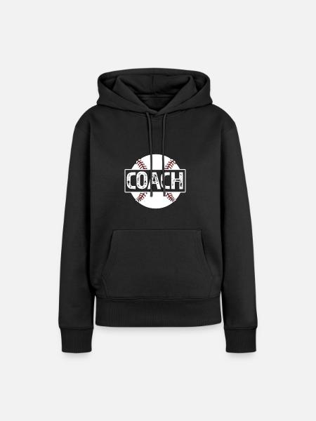 Baseball Coach - Frauen Premium Bio Hoodie - Schwarz