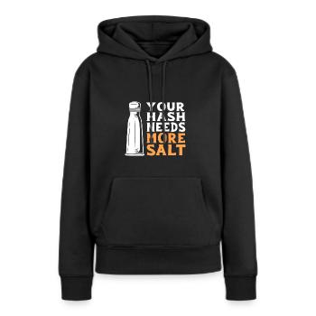 Cyber programmeur cybersécurité Hacker - Sweat à capuche Premium bio Femme - noir - Devant - Julia (174cm)