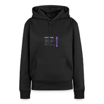 Future - Frauen Premium Bio Hoodie - Schwarz - Vorne - Julia (174cm)