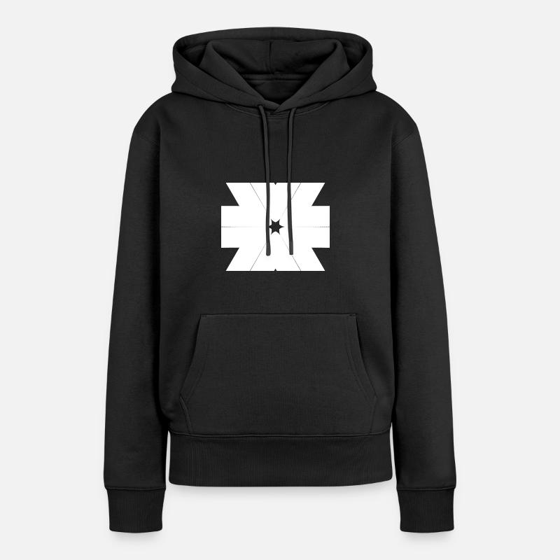 modèles de | | étoiles Symbole - Sweat à capuche Premium bio Femme - noir