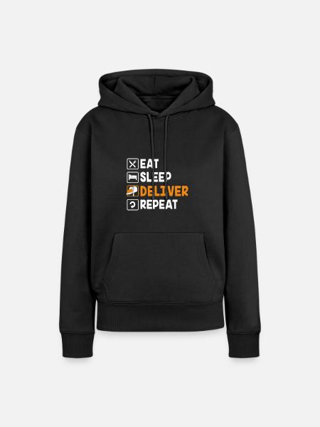 Postbote - Frauen Premium Bio Hoodie - Schwarz