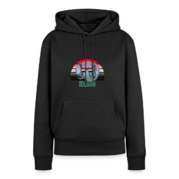 Irak - Sweat à capuche Premium bio Femme - noir - Devant - Julia (174cm)