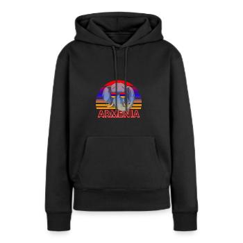 Armenien - Frauen Premium Bio Hoodie - Schwarz - Vorne - Julia (174cm)