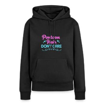 Bateau ponton Bateau Bateaux - Sweat à capuche Premium bio Femme - noir - Devant - Julia (174cm)