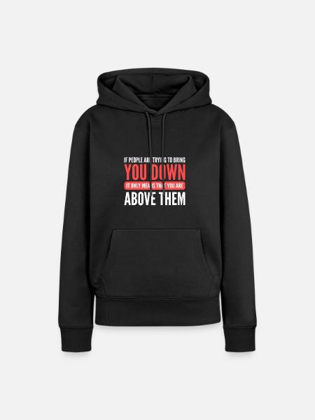 Mobbing - Frauen Premium Bio Hoodie - Schwarz
