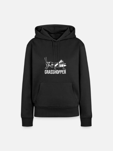Grashüpfer Heuschrecke - Frauen Premium Bio Hoodie - Schwarz