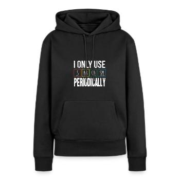 Tableau périodique - Sweat à capuche Premium bio Femme - noir - Devant - Julia (174cm)