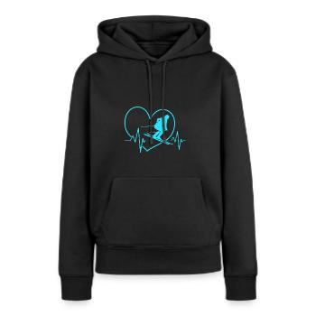 Ski Skiurlaub - Frauen Premium Bio Hoodie - Schwarz - Vorne - Julia (174cm)