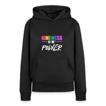 Mobbing - Frauen Premium Bio Hoodie - Schwarz - Vorne - Julia (174cm)