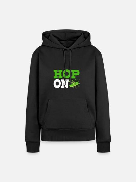 Heuschrecke - Frauen Premium Bio Hoodie - Schwarz