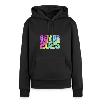 Classe de 2025 - Sweat à capuche Premium bio Femme - noir - Devant - Julia (174cm)