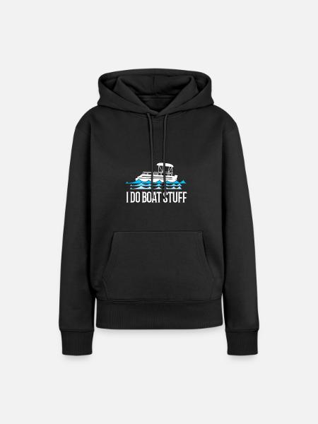 Pontonboot Boot Boote - Frauen Premium Bio Hoodie - Schwarz