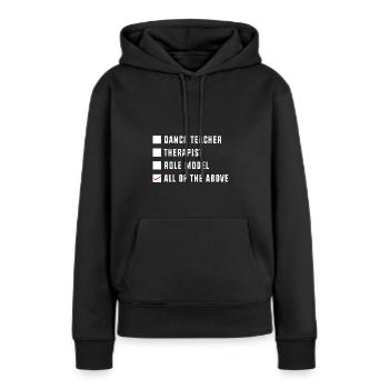 Tanzlehrer - Frauen Premium Bio Hoodie - Schwarz - Vorne - Julia (174cm)