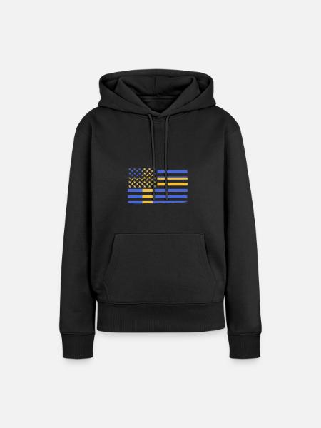 Schweden Schwedisch - Frauen Premium Bio Hoodie - Schwarz