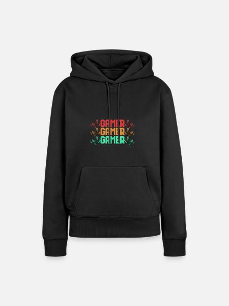 Gamer - Frauen Premium Bio Hoodie - Schwarz