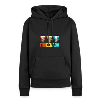 Tornado Birthday Fête d’anniversaire des enfants - Sweat à capuche Premium bio Femme - noir - Devant - Julia (174cm)