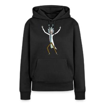 Rick & Morty Rick Sanchez Pose - Women’s Premium Organic Hoodie - black - Front - Julia (174cm)