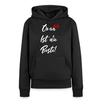 Oma ist die Beste Muttertagsgeschenk Beste Oma - Frauen Premium Bio Hoodie - Schwarz - Vorne - Julia (174cm)