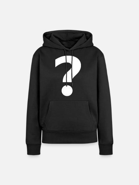 Fragezeichen - Frauen Premium Bio Hoodie - Schwarz