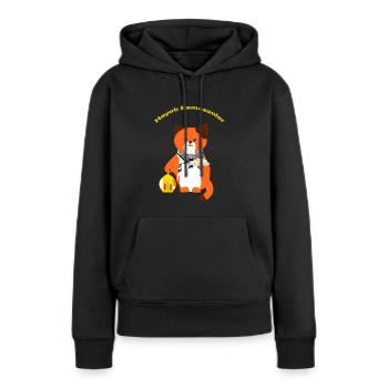 Ein süßer Ramadan Gast - Frauen Premium Bio Hoodie - Schwarz - Vorne - Julia (174cm)