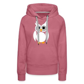 Owl View - Women’s Premium Organic Hoodie - mauve - Front - Isabella (175cm)