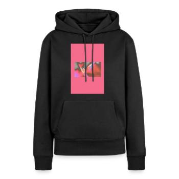 T-Shirt - Frauen Premium Bio Hoodie - Schwarz - Vorne - Julia (174cm)