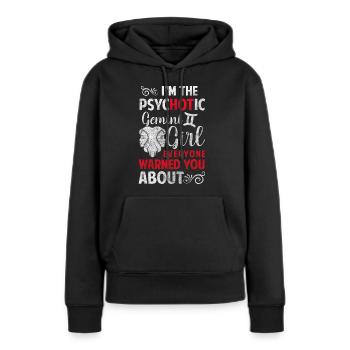 Zodiaque Anniversaire du Zodiaque - Sweat à capuche Premium bio Femme - noir - Devant - Julia (174cm)