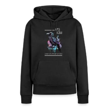 Rabe Kra Kaw Ich Bin Der Herrscher Der Lüfte - Frauen Premium Bio Hoodie - Schwarz - Vorne - Julia (174cm)