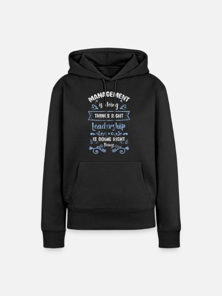 büro angestellter - Frauen Premium Bio Hoodie - Schwarz