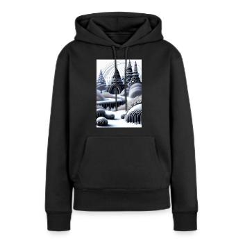 3D-Animation Weihnachtsdesign - Frauen Premium Bio Hoodie - Schwarz - Vorne - Julia (174cm)