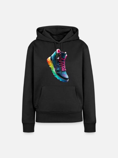 Bunte Schuhe - Frauen Premium Bio Hoodie - Schwarz
