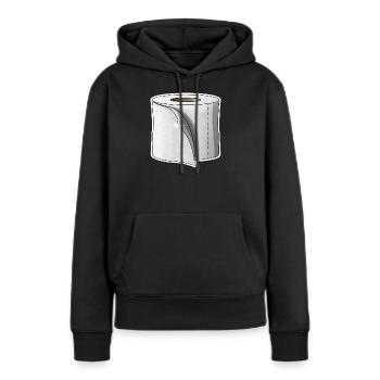 Papier hygiénique - Sweat à capuche Premium bio Femme - noir - Devant - Julia (174cm)