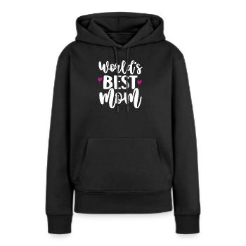 La meilleure maman du monde - Sweat à capuche Premium bio Femme - noir - Devant - Julia (174cm)