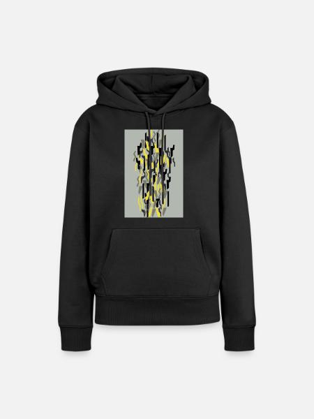 Camouflage Kunst Gelb Gaming - Frauen Premium Bio Hoodie - Schwarz