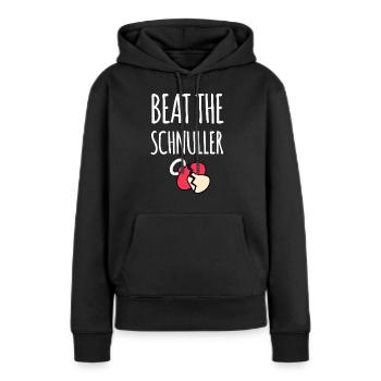 Dites non à la sucette - Sweat à capuche Premium bio Femme - noir - Devant - Julia (174cm)