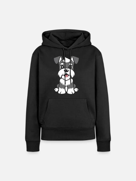 Schnauzer - Frauen Premium Bio Hoodie - Schwarz