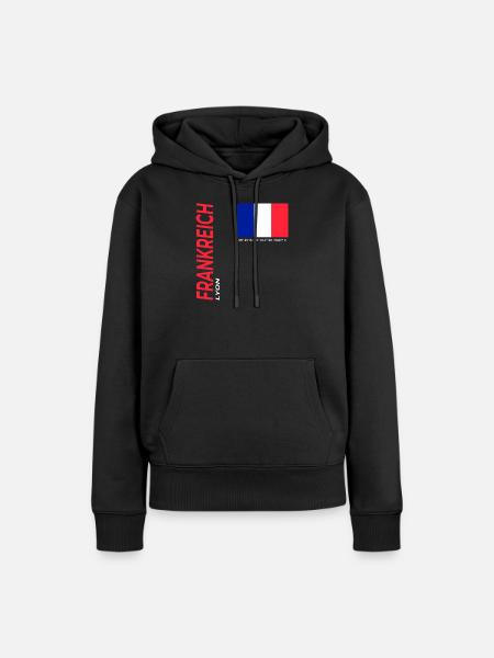 Lyon - Frauen Premium Bio Hoodie - Schwarz