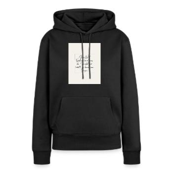 Der Vegetarier - Frauen Premium Bio Hoodie - Schwarz - Vorne - Julia (174cm)