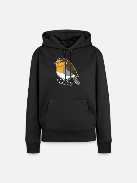 Robin Cute Kids 2 - Women’s Premium Organic Hoodie - black