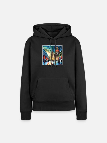 VIENNA - Frauen Premium Bio Hoodie - Schwarz