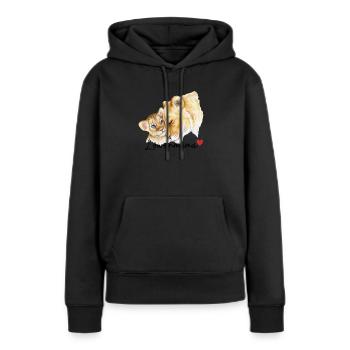 Löwenmama, Löwe, Mama - Frauen Premium Bio Hoodie - Schwarz - Vorne - Julia (174cm)