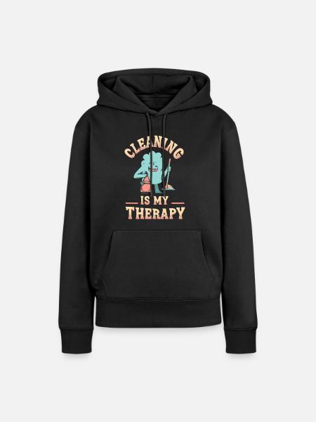Sauberkeit - Frauen Premium Bio Hoodie - Schwarz